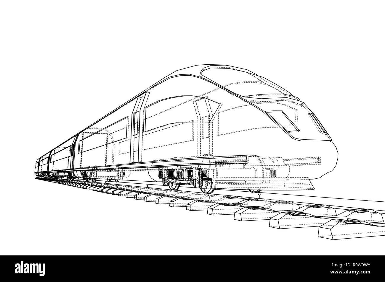 Modern train stock vector. Illustration of simple, locomotive - 16418541