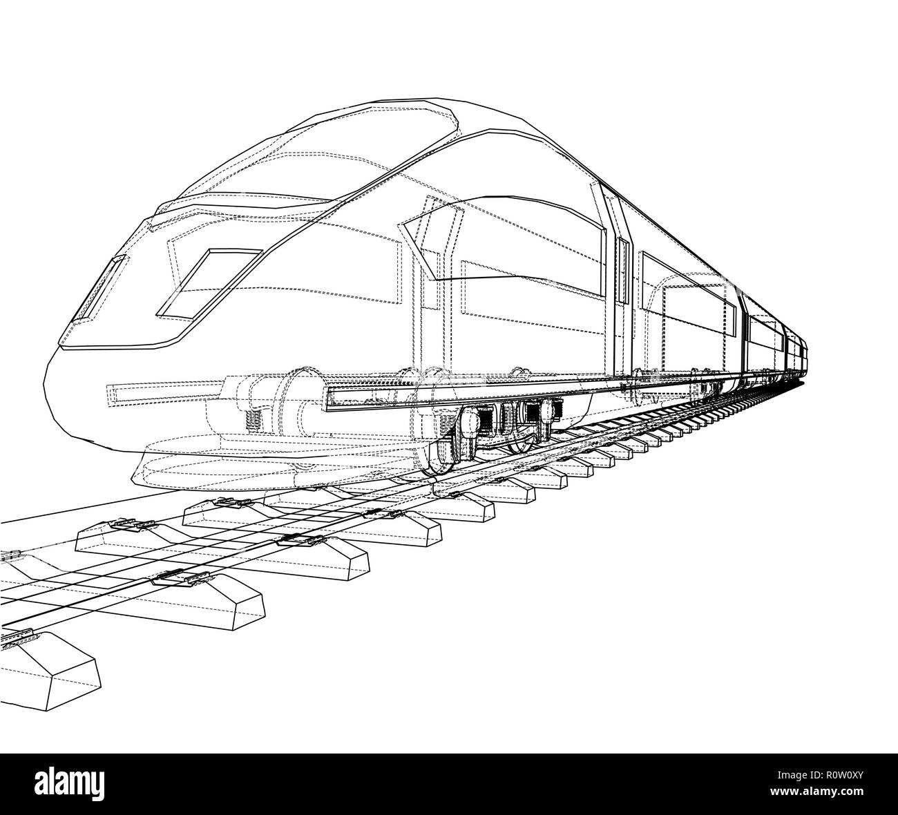 Modern speed train concept. Vector Stock Vector Image & Art - Alamy