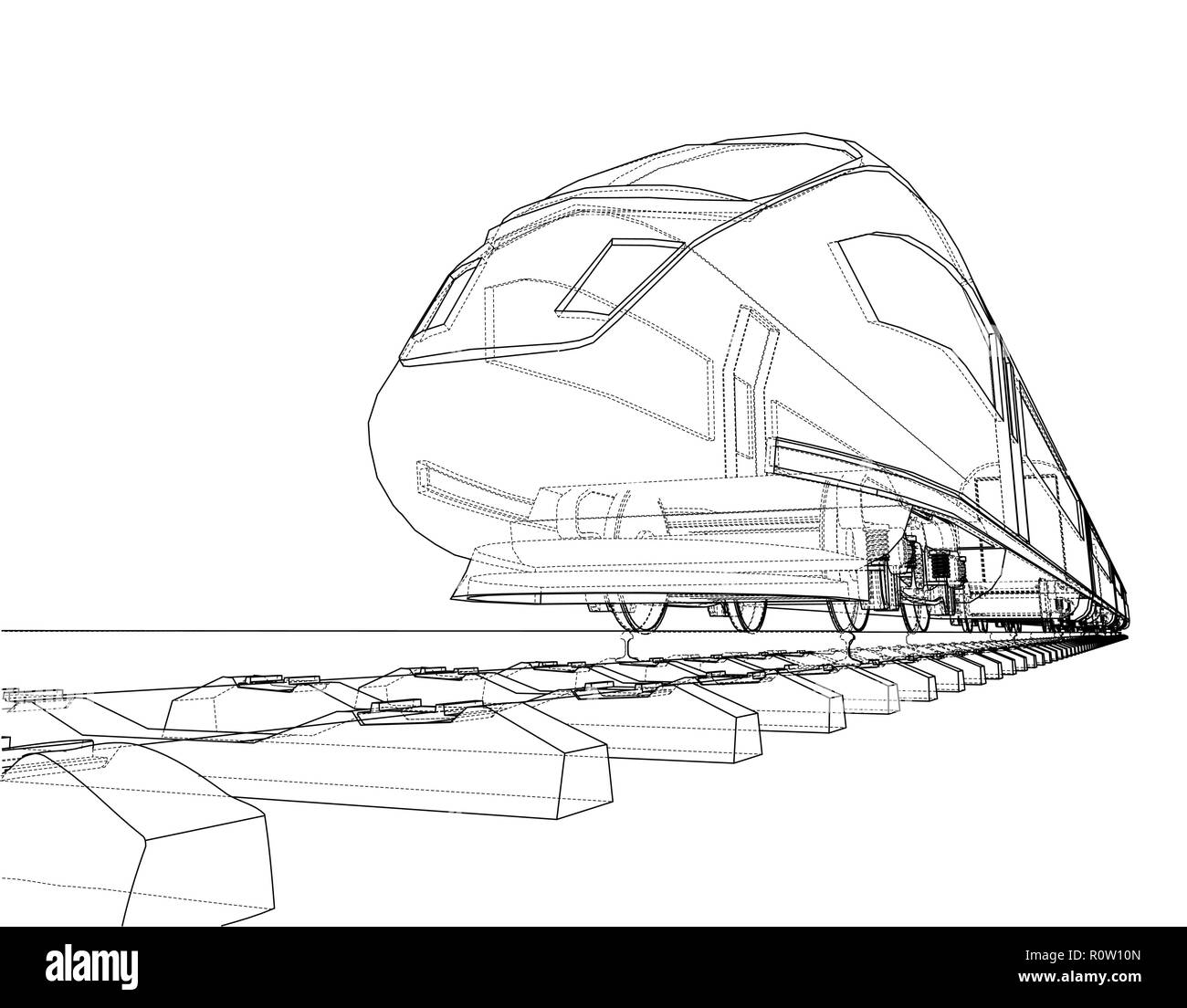 Modern speed train concept. Vector Stock Vector Image & Art - Alamy