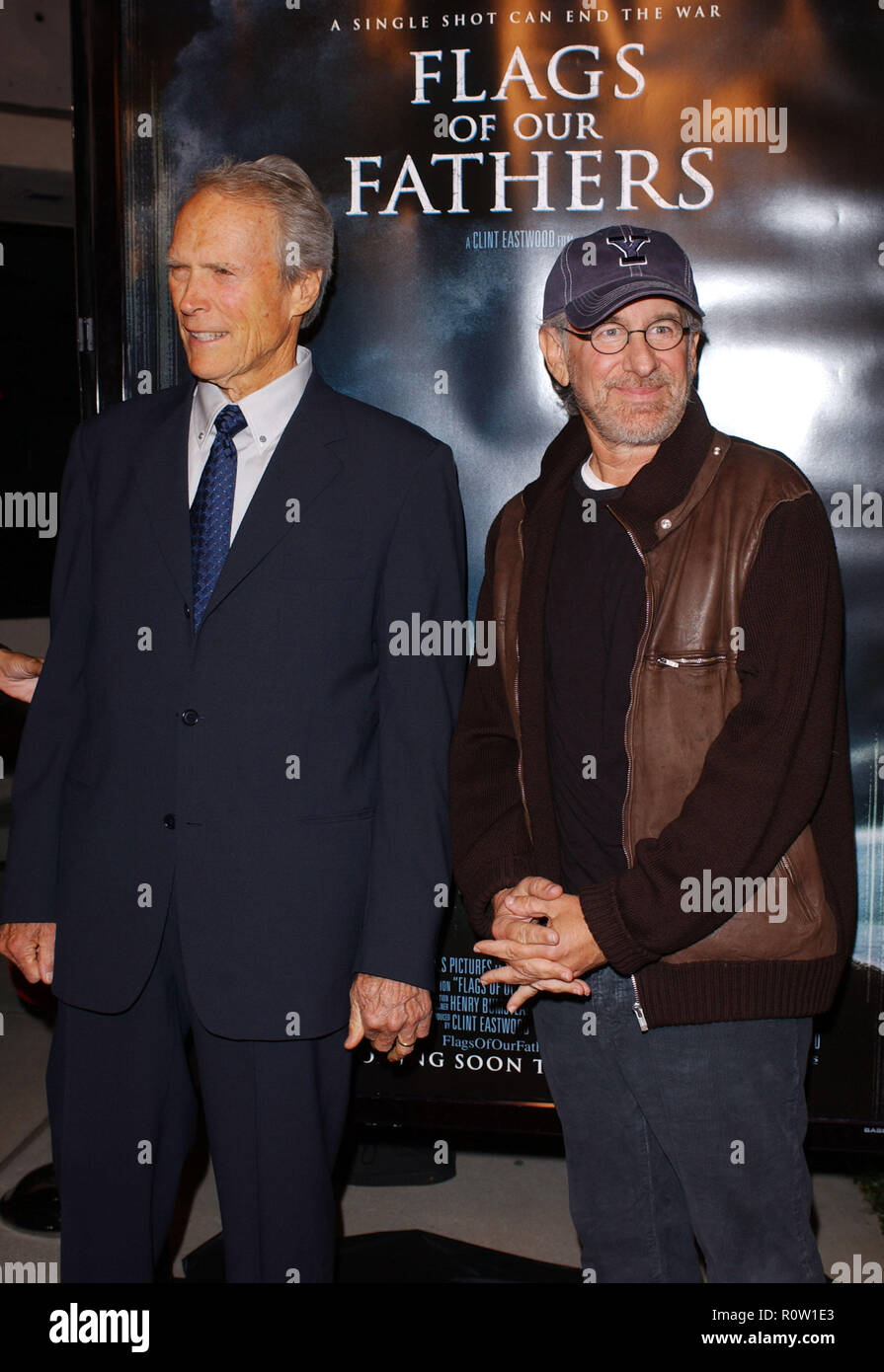 Clint Eastwood and Steven Spielberg arriving at the FLAGS OF OUR