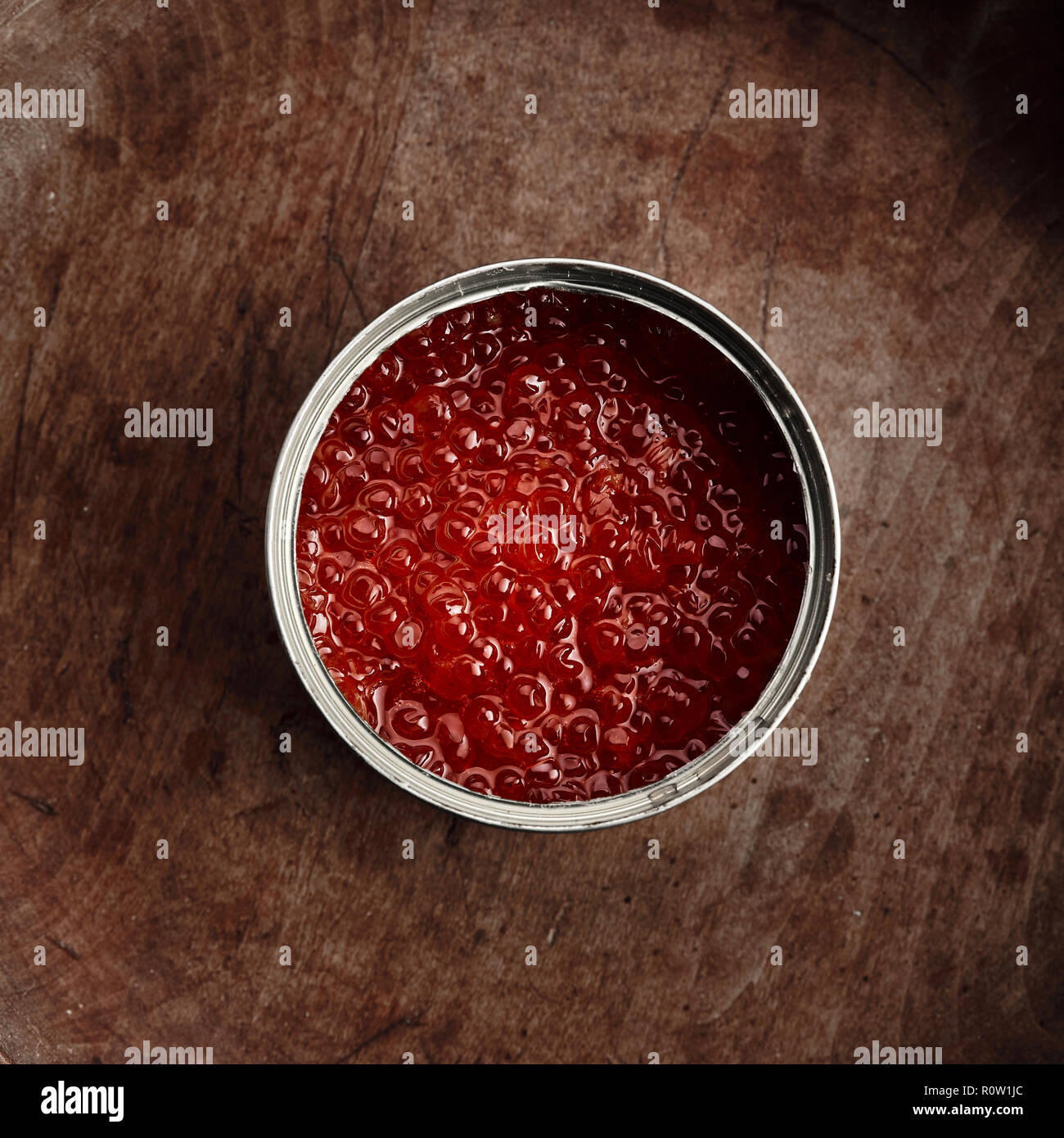red caviar in a tin Stock Photo Alamy