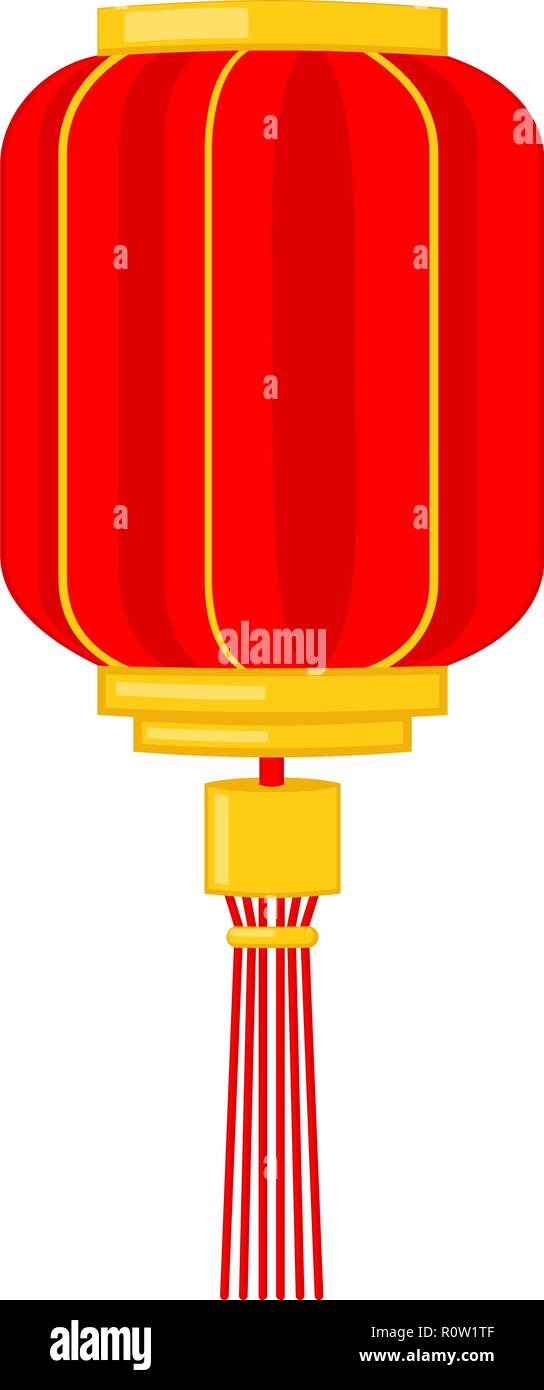 Cartoon red paper lantern Stock Vector