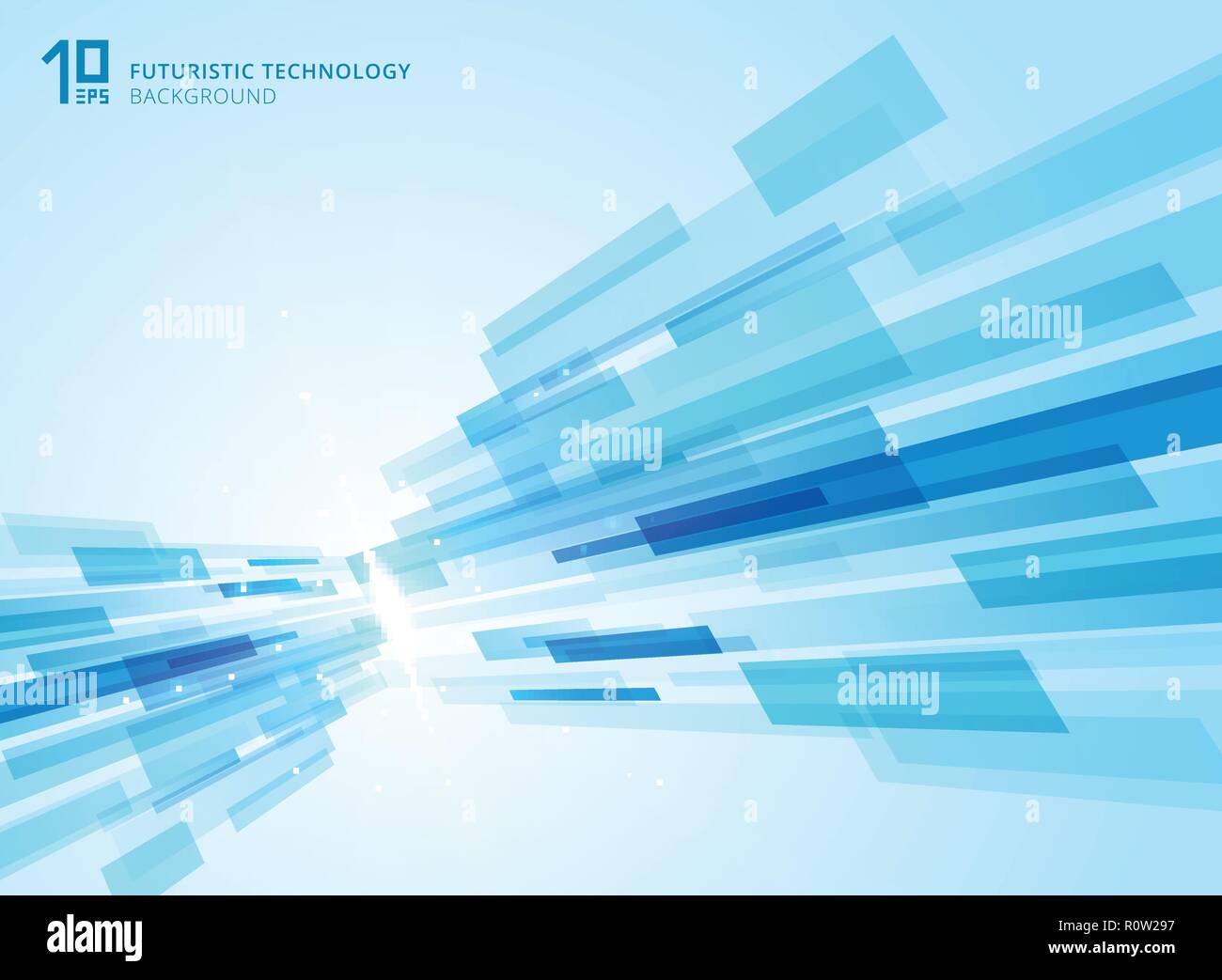 Abstract perspective futuristic technology geometric with light burst ...