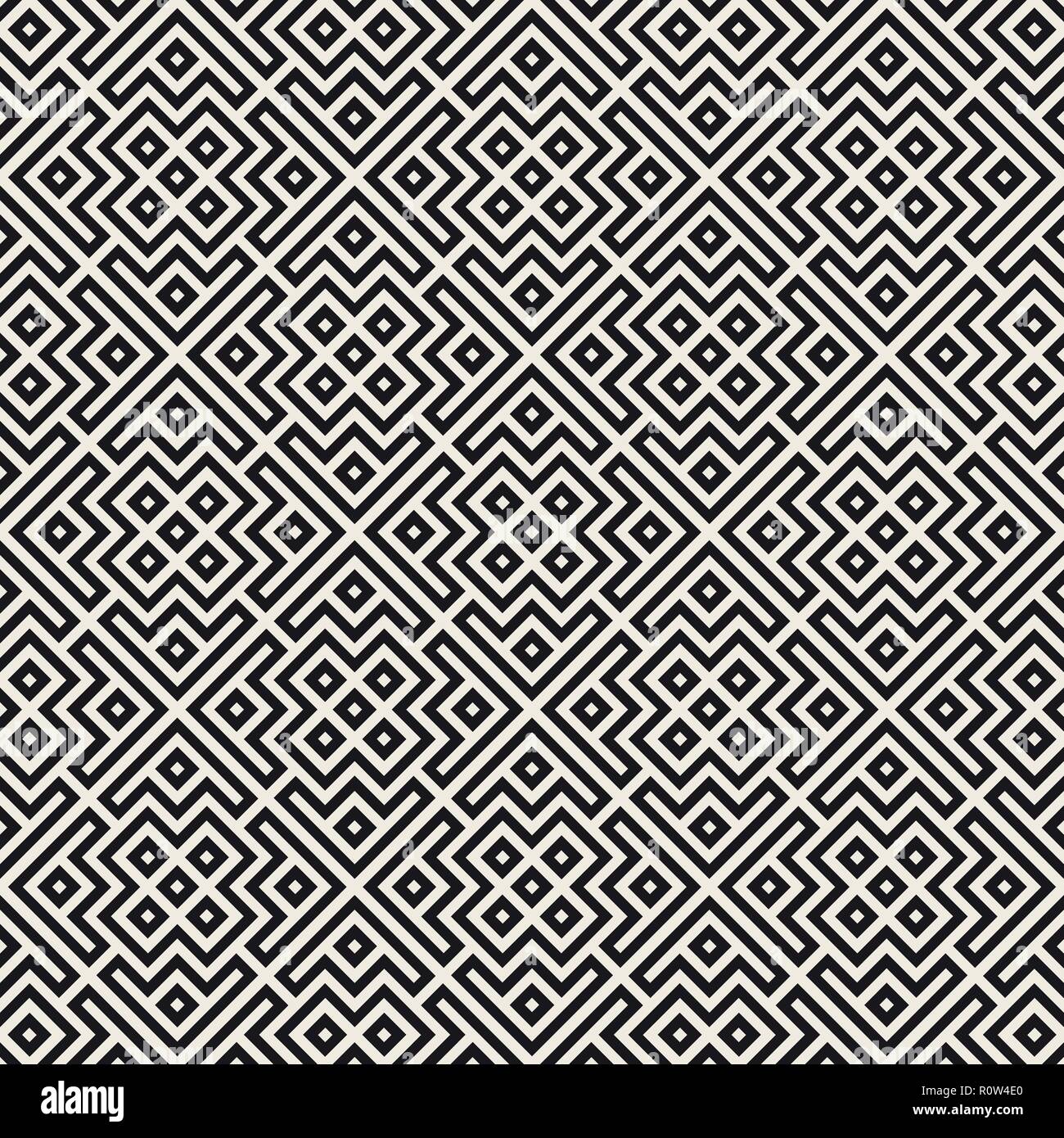 Ethnic pattern vector design. Seamless lattice background. Square ...