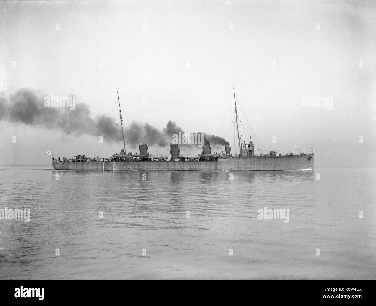 The Chilean Destroyer 'Almirante Lynch' under way, 1913. Creator Kirk