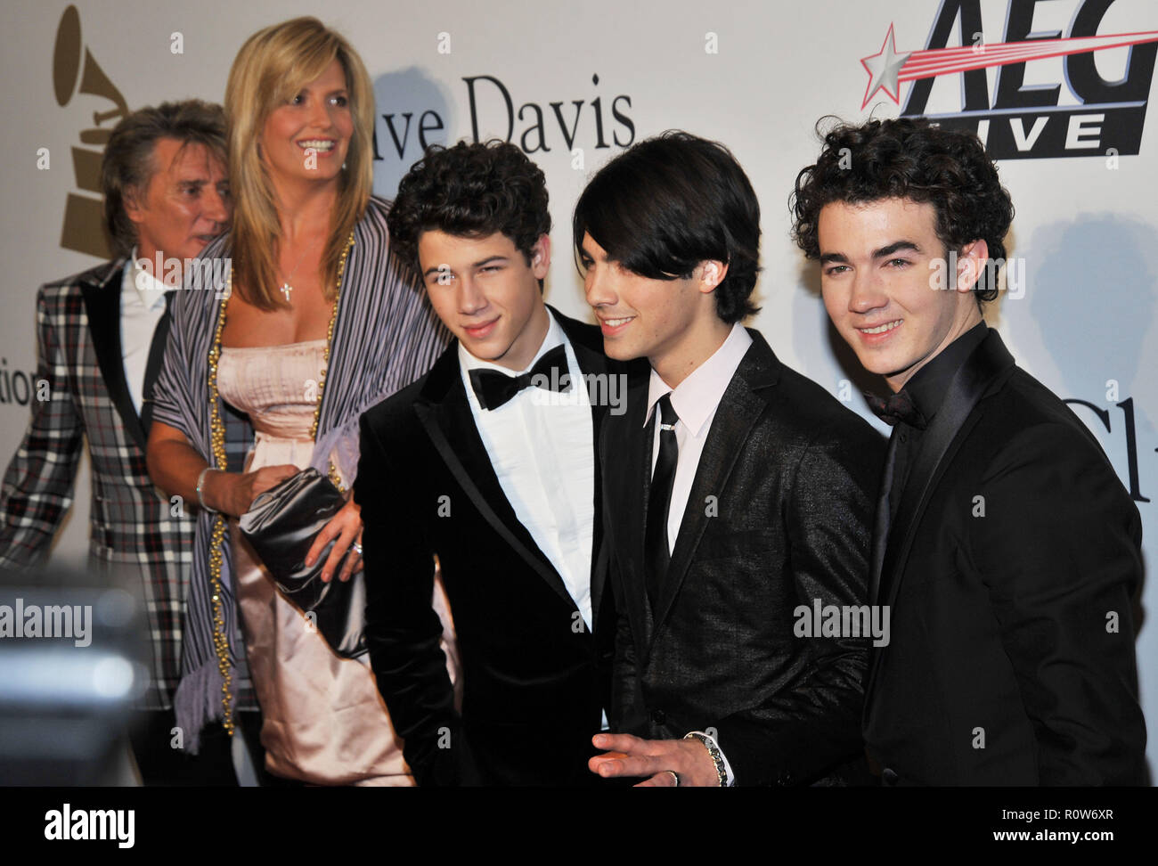 Jonas Brothers and Rod Stewart - Pre-Grammy Gala & Salute in Industry ...
