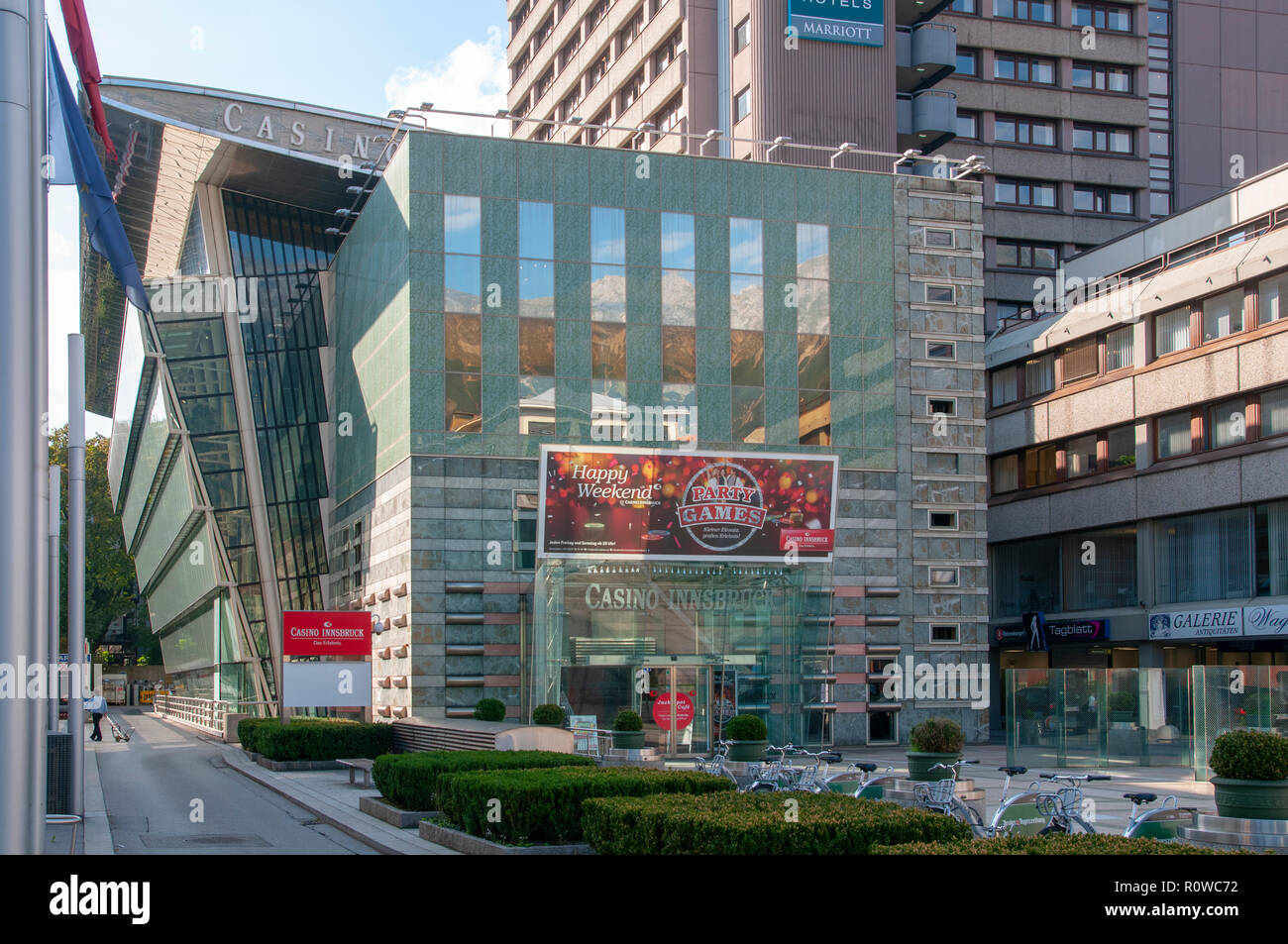 Entrance to the Casino, Innsbruck, Austria Stock Photo