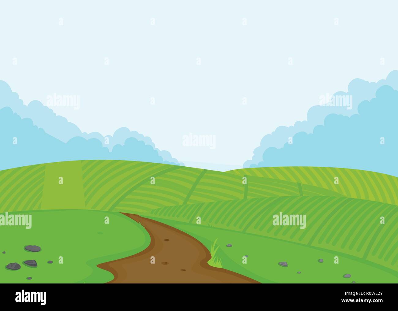 A farmland landscape background illustration Stock Vector Image & Art ...