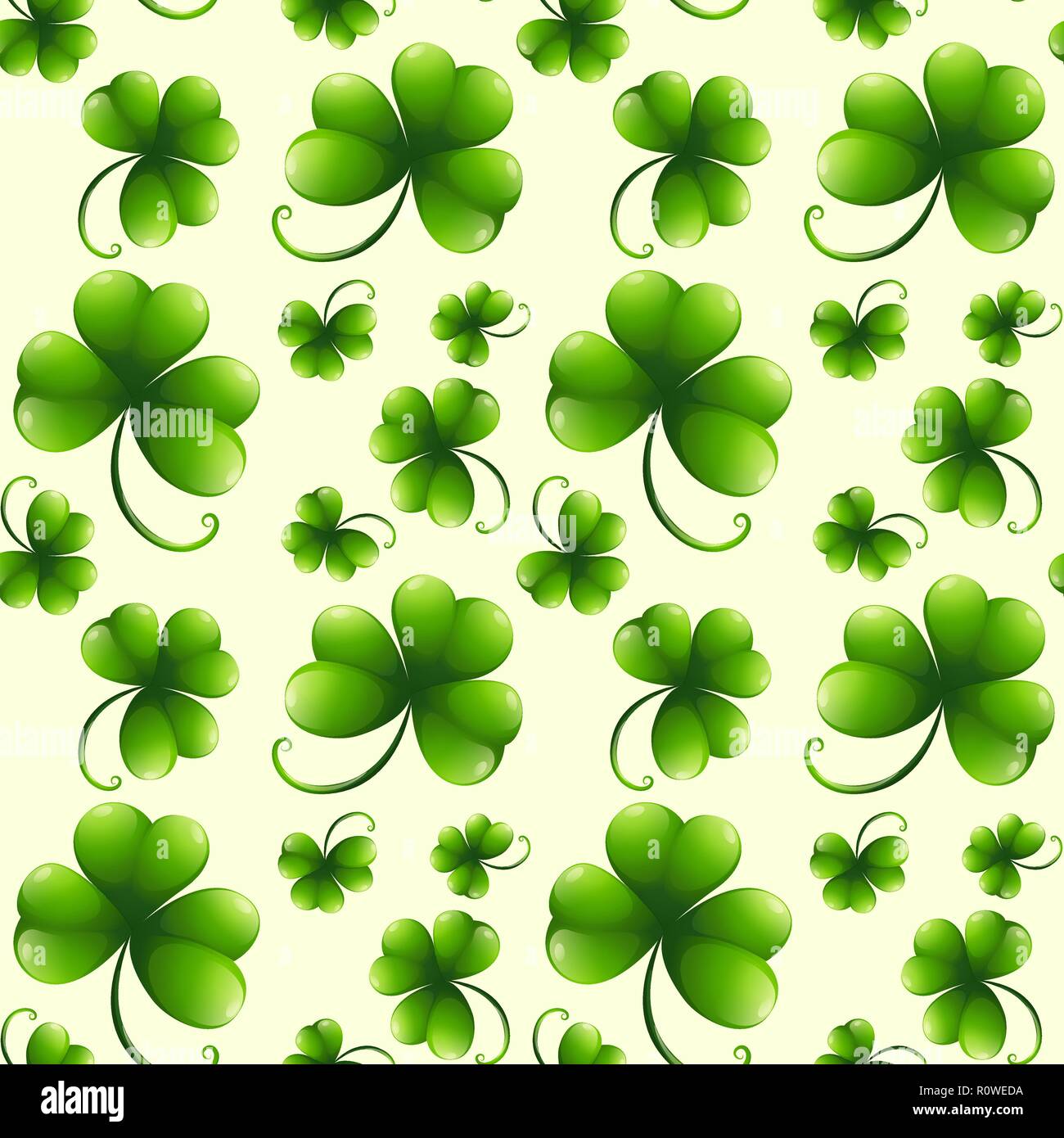 Clover leaf seamless background illustration Stock Vector Image & Art ...