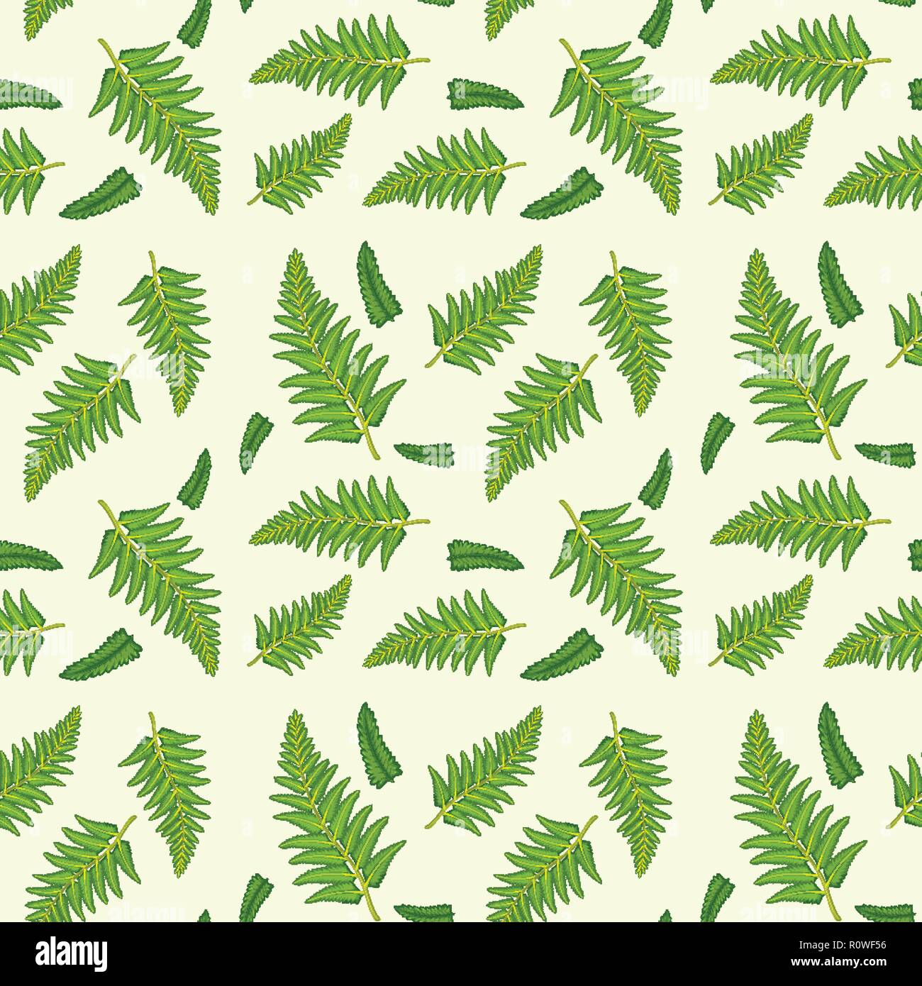 Fern leaf seamless pattern illustration Stock Vector Image & Art - Alamy