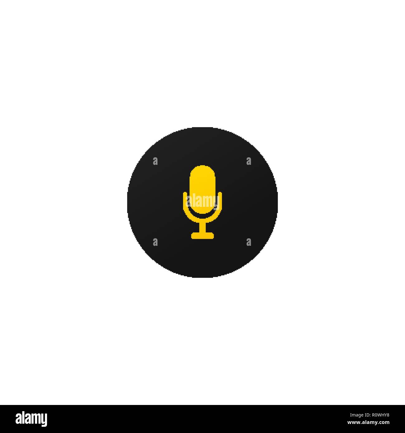 Modern mic button for mobile apps and web sites Stock Vector Image