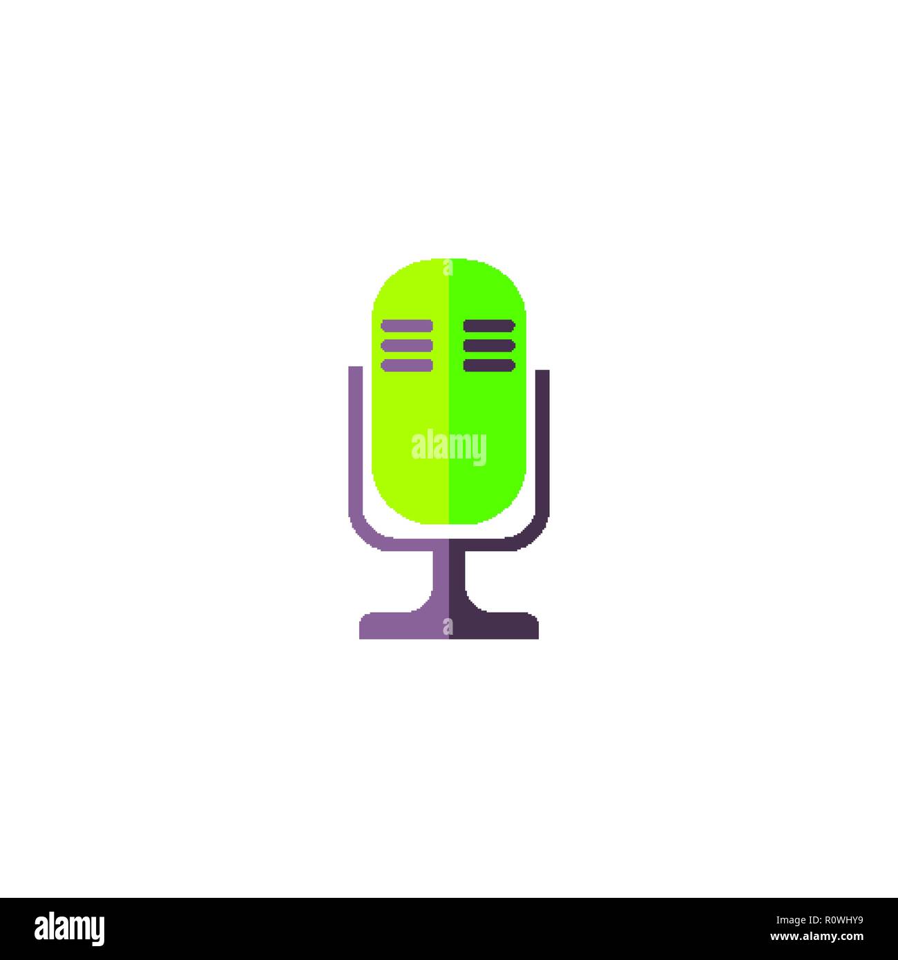 Minimalist white microphone icon graphic hi-res stock photography and ...