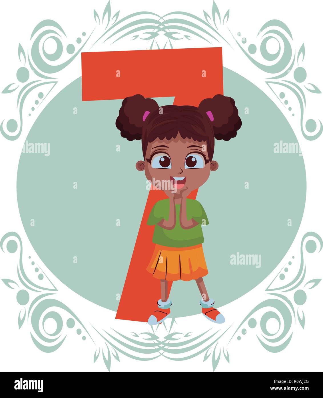 stand up girl number Stock Vector Image & Art Alamy