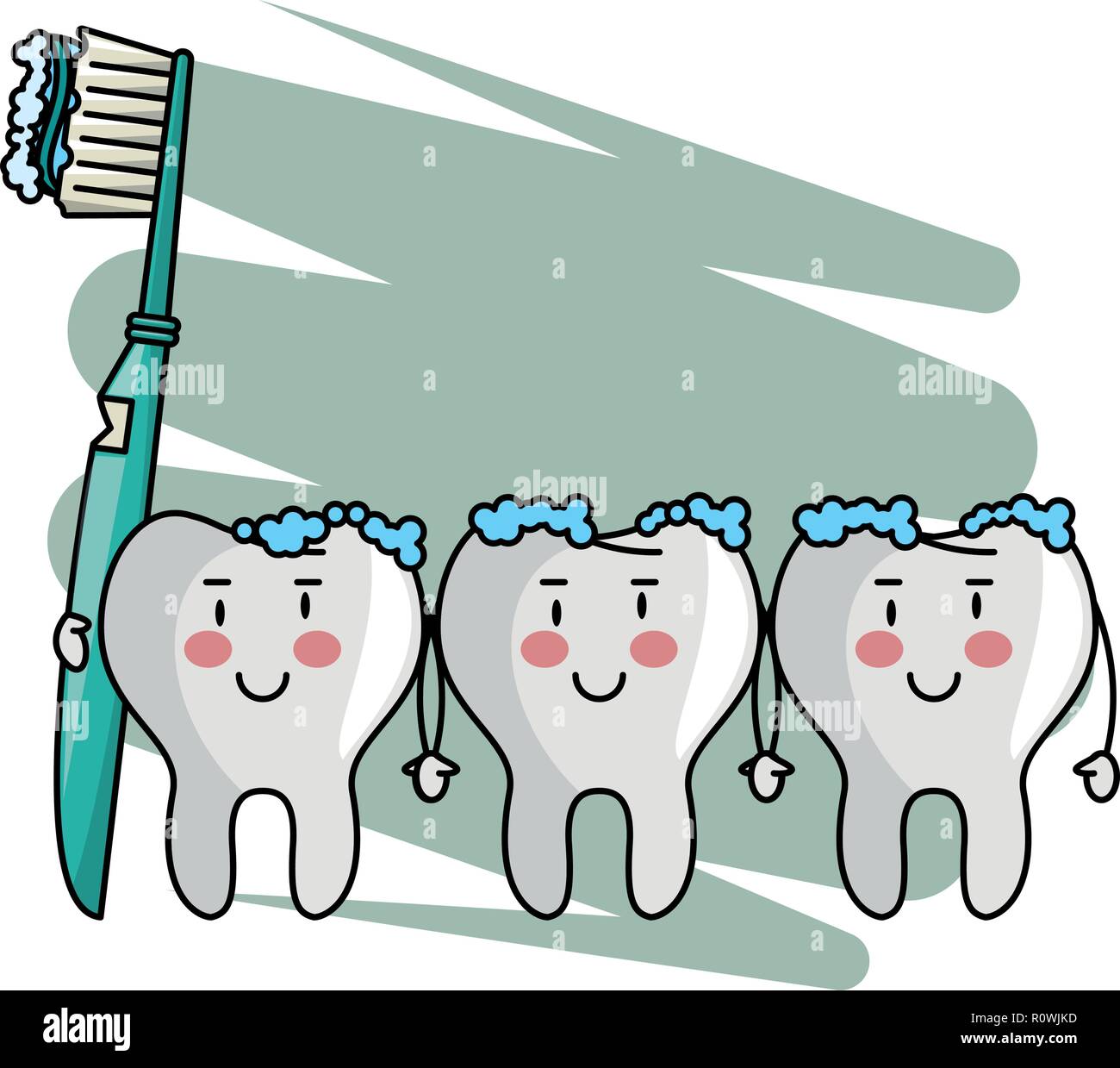 cartoon dental care teeth Stock Vector Image & Art - Alamy