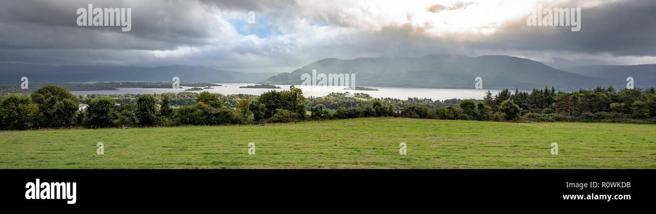 Views of Lough Leane over Mahony's Point, Killarney National Park, Ireland, Europe Stock Photo