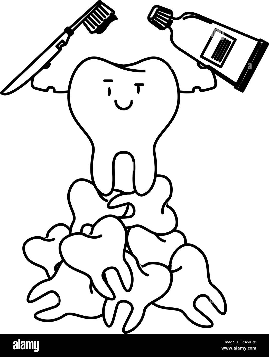 dental care cartoon Stock Vector Image & Art - Alamy