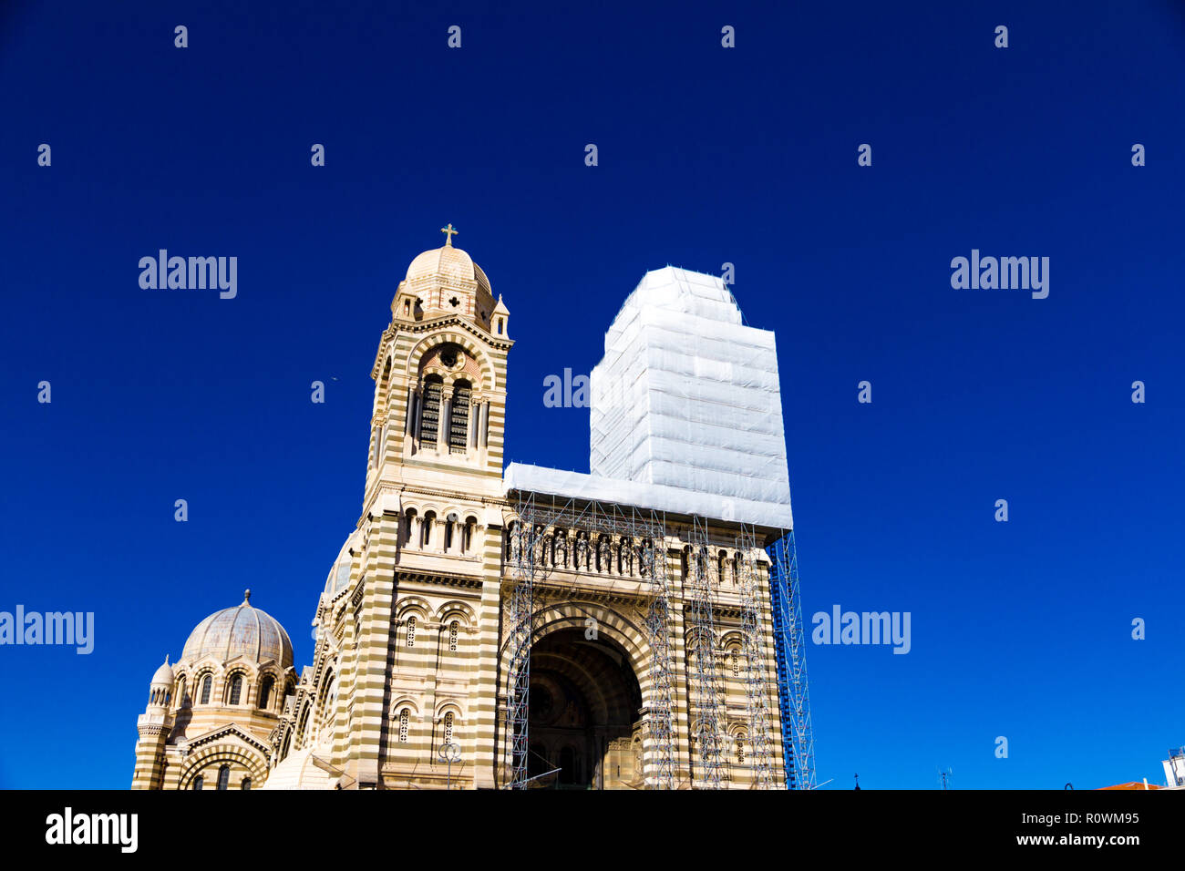 Cathedral of Saint Mary Major in Romano-Byzantine style in Marseille, France Stock Photo