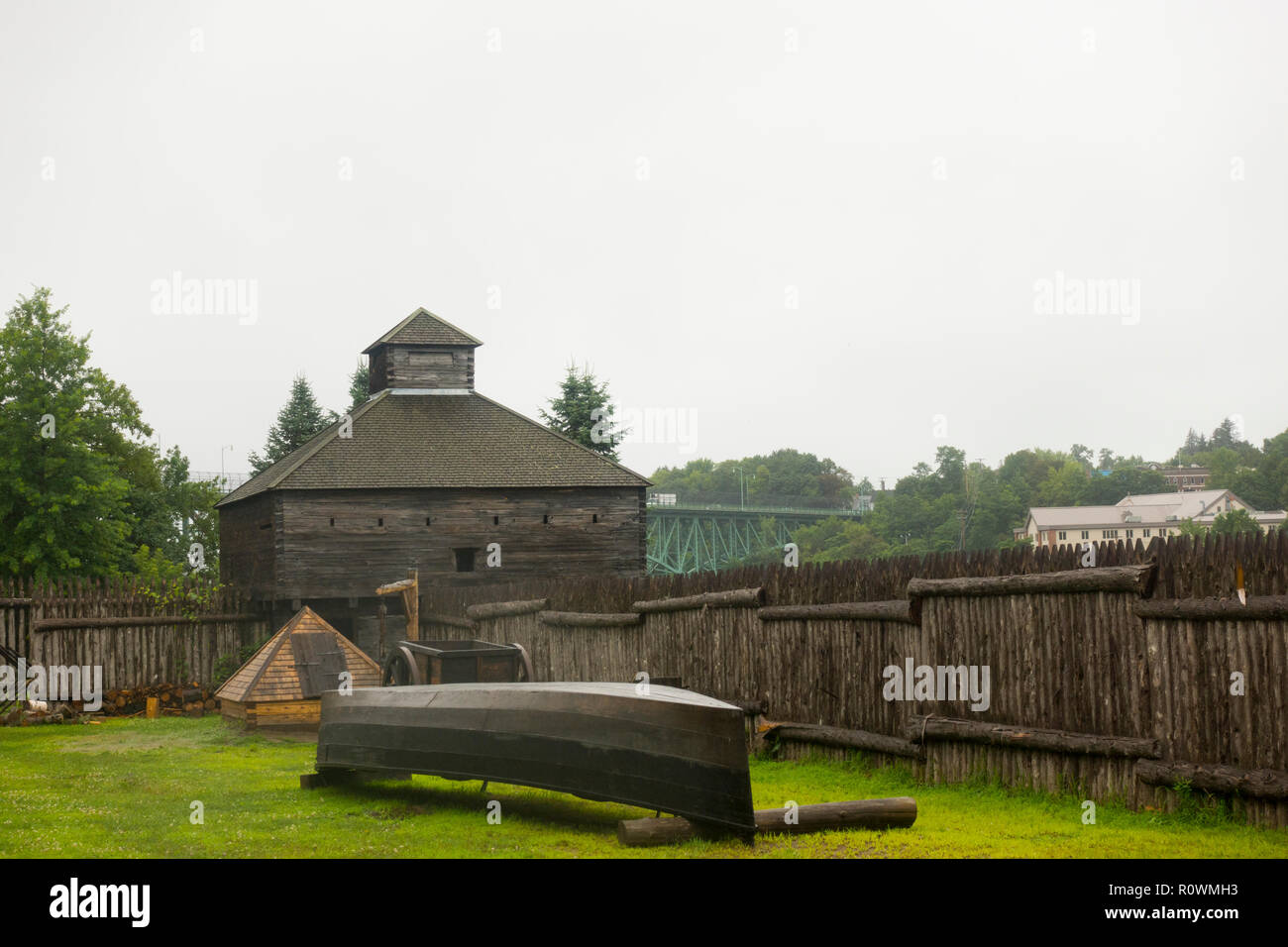 Old Fort Western Augusta Maine Stock Photo