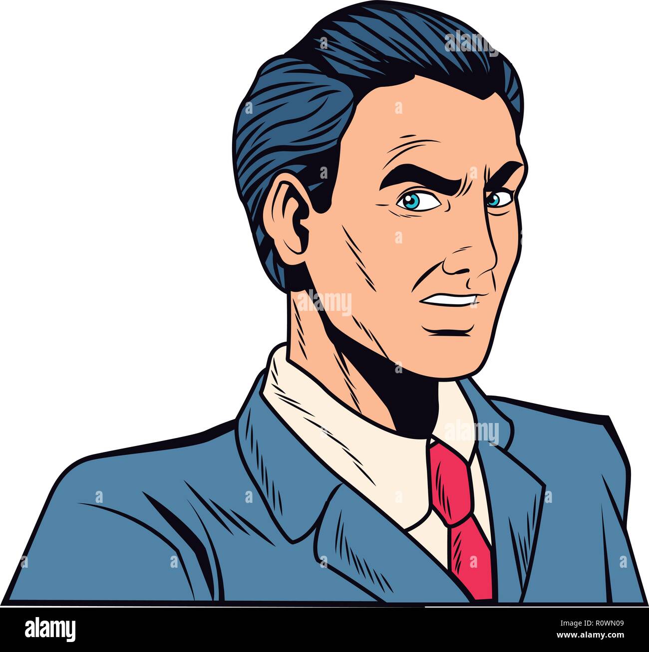 pop art businessman cartoon Stock Vector Image & Art - Alamy