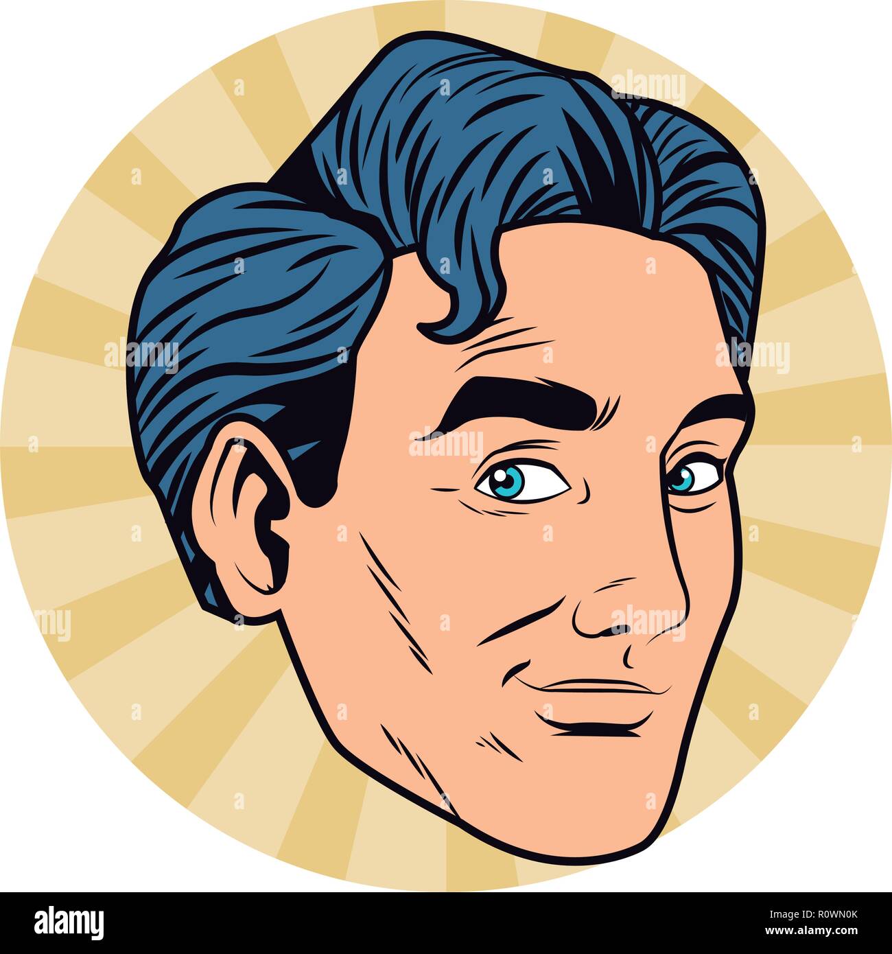 pop art businessman cartoon round icon Stock Vector Image & Art - Alamy