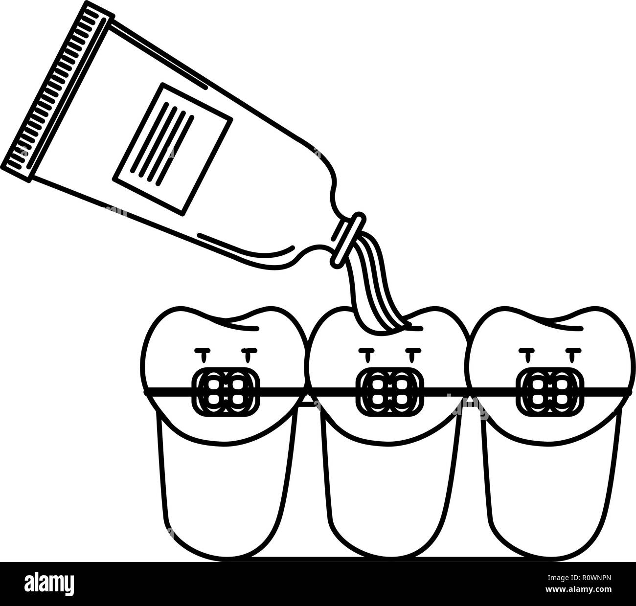 dental care cartoon Stock Vector Image & Art - Alamy