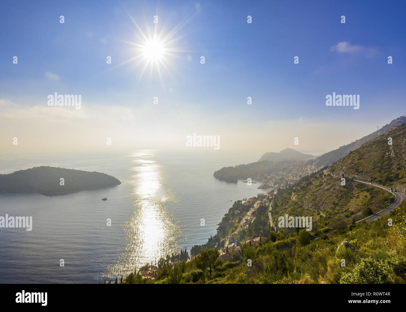 Bucht von Dubrovnik, Kroatien Stock Photo