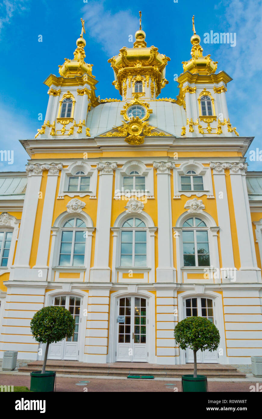Palace Cathedral of Saints Peter and Paul, Peterhof, near Saint Petersburg, Russia Stock Photo