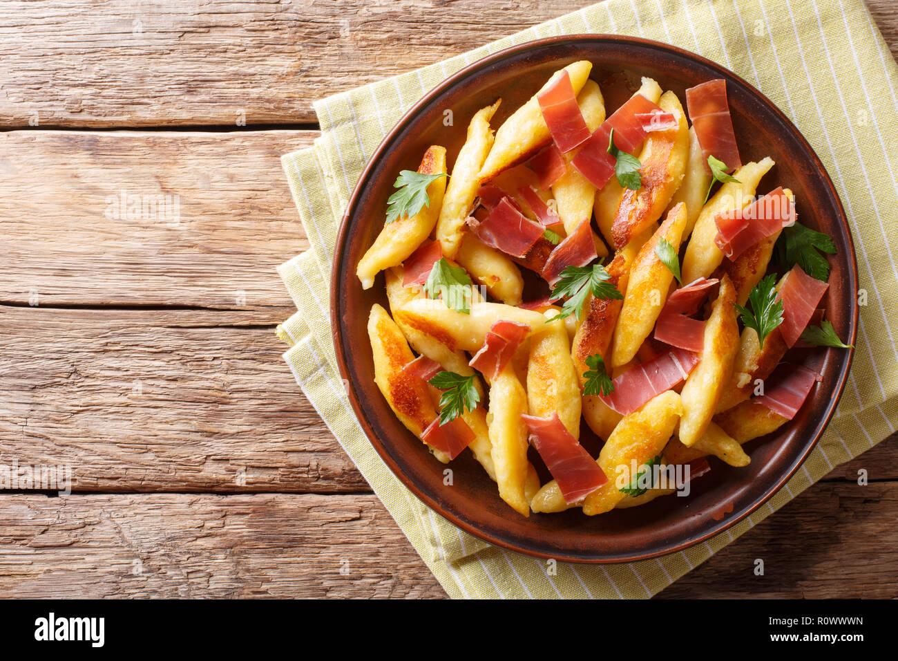 Recipe For German Potato Noodles Called Schupfnudeln Served With Bacon Recipe For German Potato Noodles Called Schupfnudeln Served With Bacon