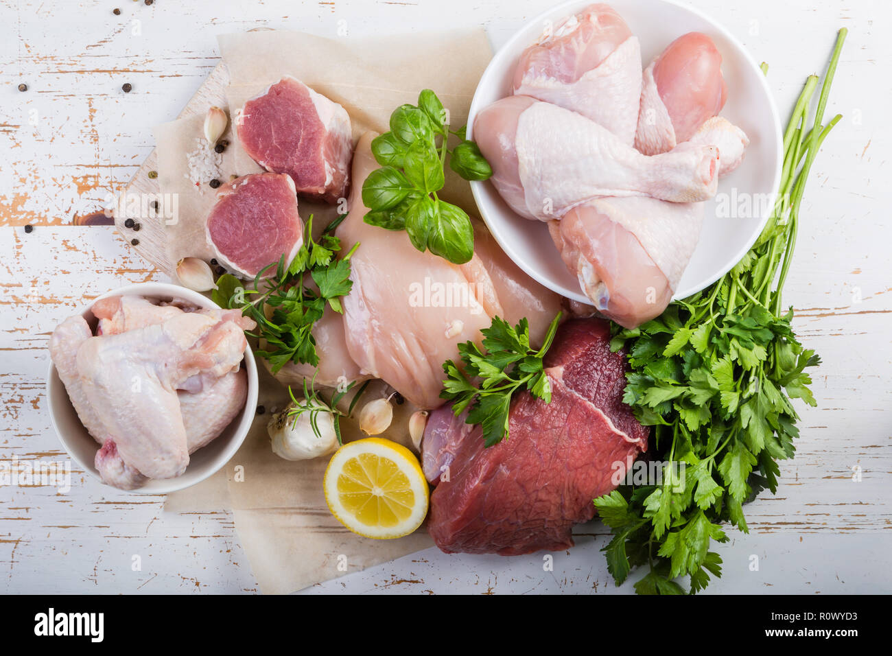 Chicken different cuts of meat hires stock photography and images Alamy