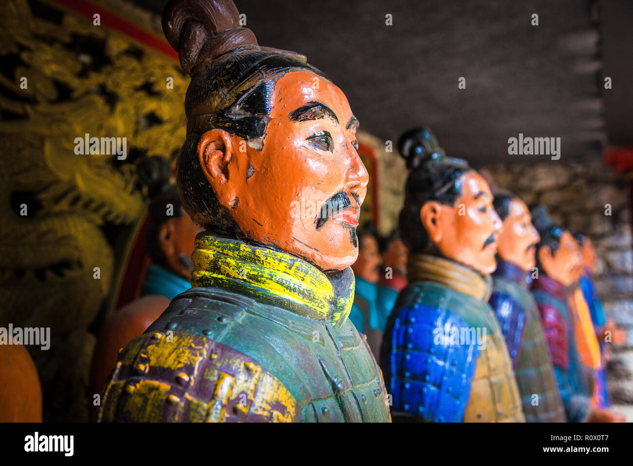 Japanese soldier statue of Funchal Botanical Garden, Madeira Island