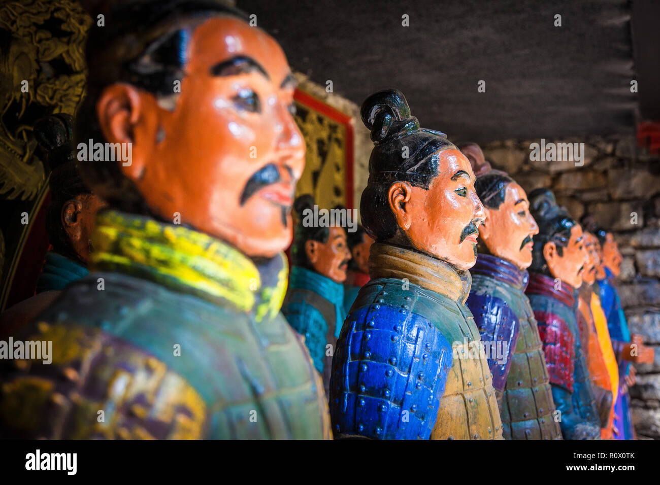 Japanese soldier statue of Funchal Botanical Garden, Madeira Island