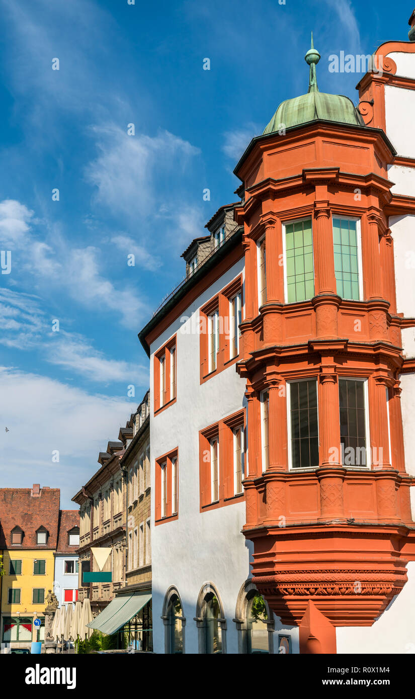 Traditional buildings in the old town of Wurzburg, Germany Stock Photo ...