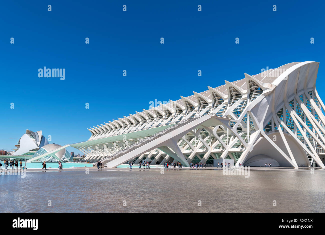 Valencia, City of Arts and Sciences. The Science Museum (Museo de las Ciencias Principe Felipe), Ciudad de las Artes y las Ciencias, Valencia, Spain. Stock Photo