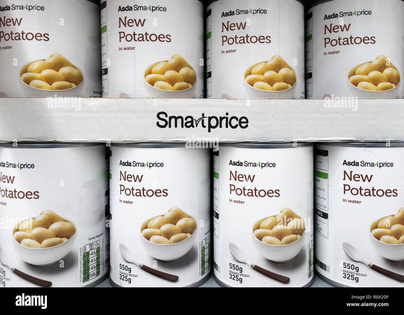 Adsa Smart price, low value, budget range new potatoes. Asda supermarket. UK Stock Photo