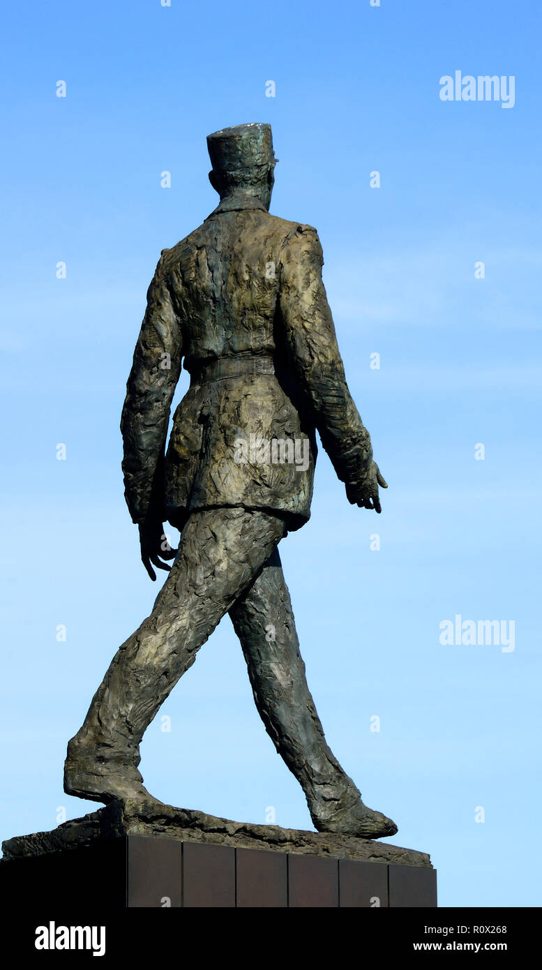 Statue of General Charles de Gaulle, Place Clemenceau, Paris, France. Stock Photo