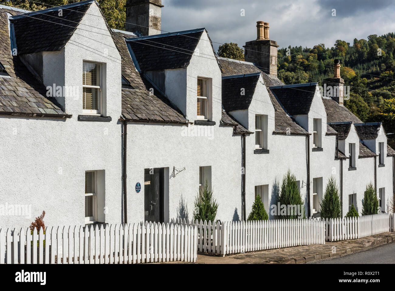 Terraced Cottages On Aberfeldy Road Kenmore Perthshire Scotland