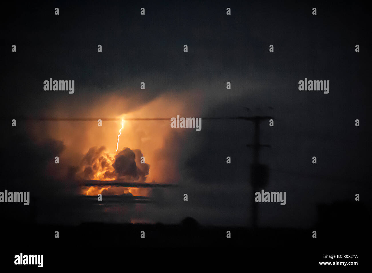 Dangerous weather at night fear Stock Photo Alamy