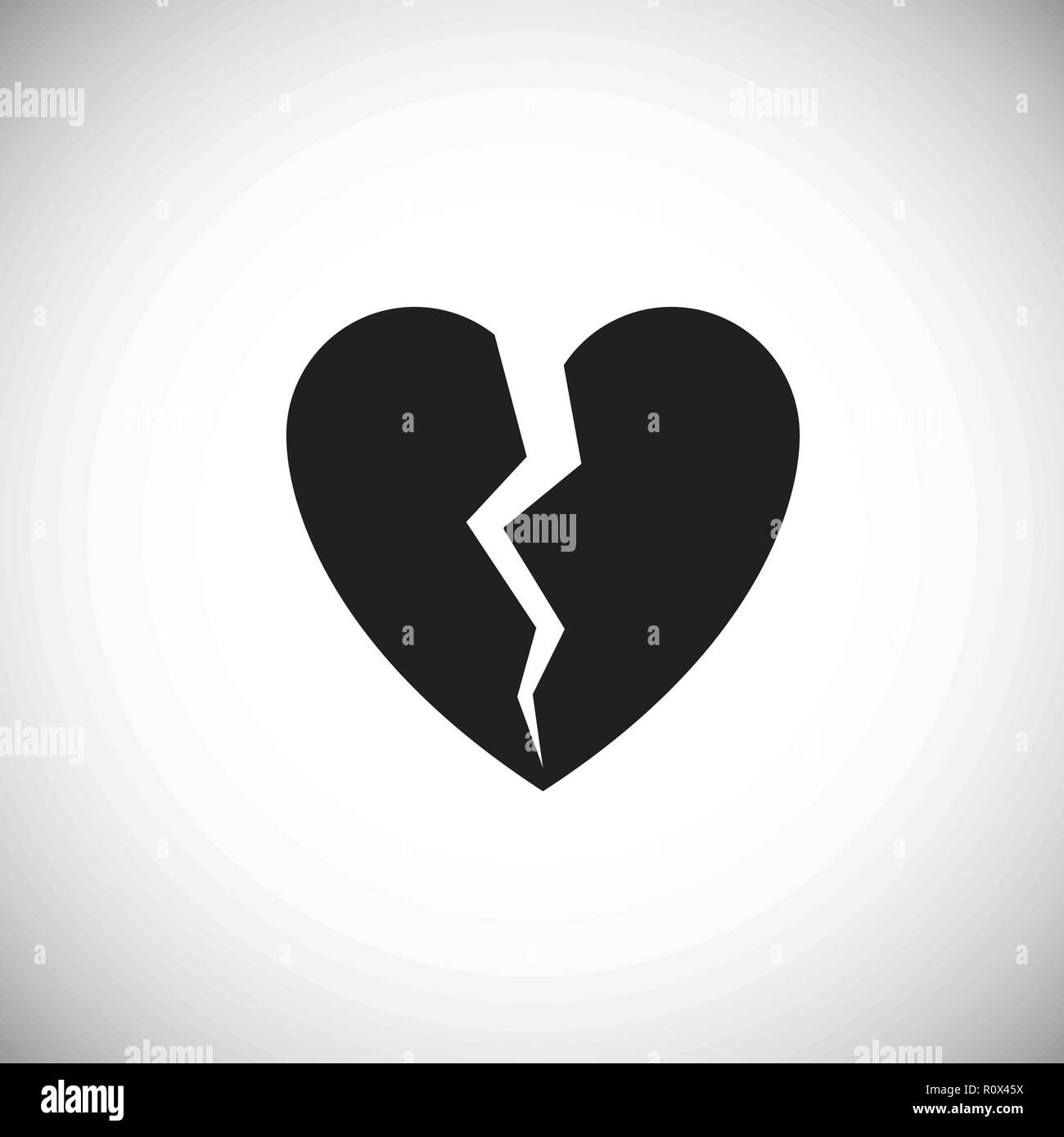 Broken heart on white background Stock Vector Image & Art - Alamy