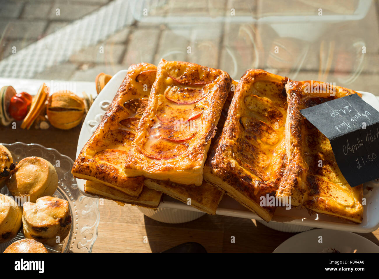 Cinnamon Sugar Apple Puff Pastry Stock Photo Alamy