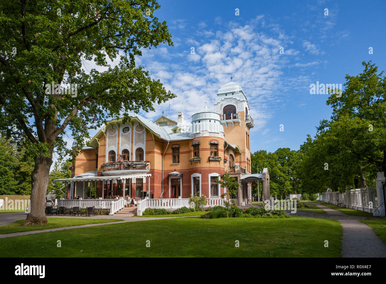 PARNU, ESTONIA AUGUST 15, 2016 Luxury villa (manor house) and resort