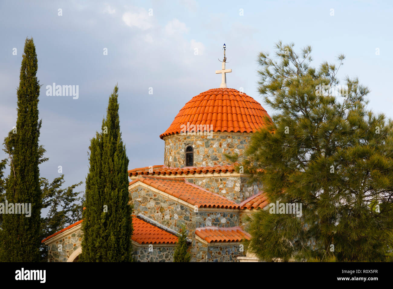 The Church of All Saints at Stavrovouni Monastery, Cyprus October 2018 Stock Photo