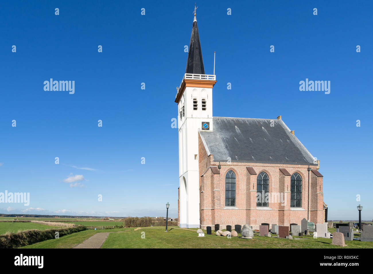 Den Hoorn Texel Kerk Dutch Reformed Church (Hervormde Kerk) in Den Hoorn on the Dutch island