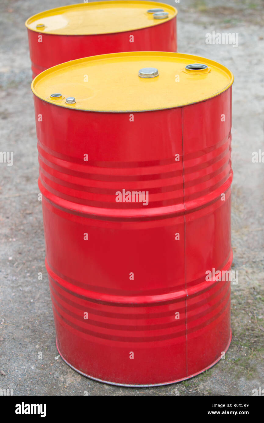 Empty gasoline barrels hires stock photography and images Alamy