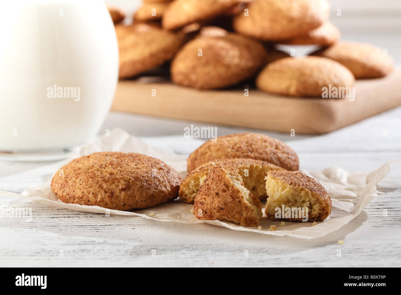 Homemade Snickerdoodle cookies Stock Photo Alamy