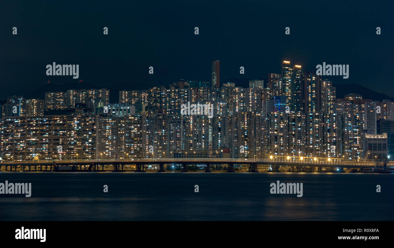 Hong Kong night view Stock Photo - Alamy