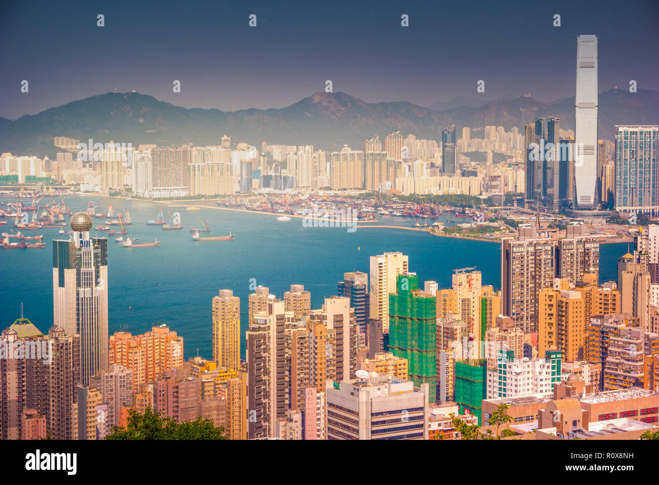 Hong Kong Skyline View From Victoria Peak Stock Photo - Alamy