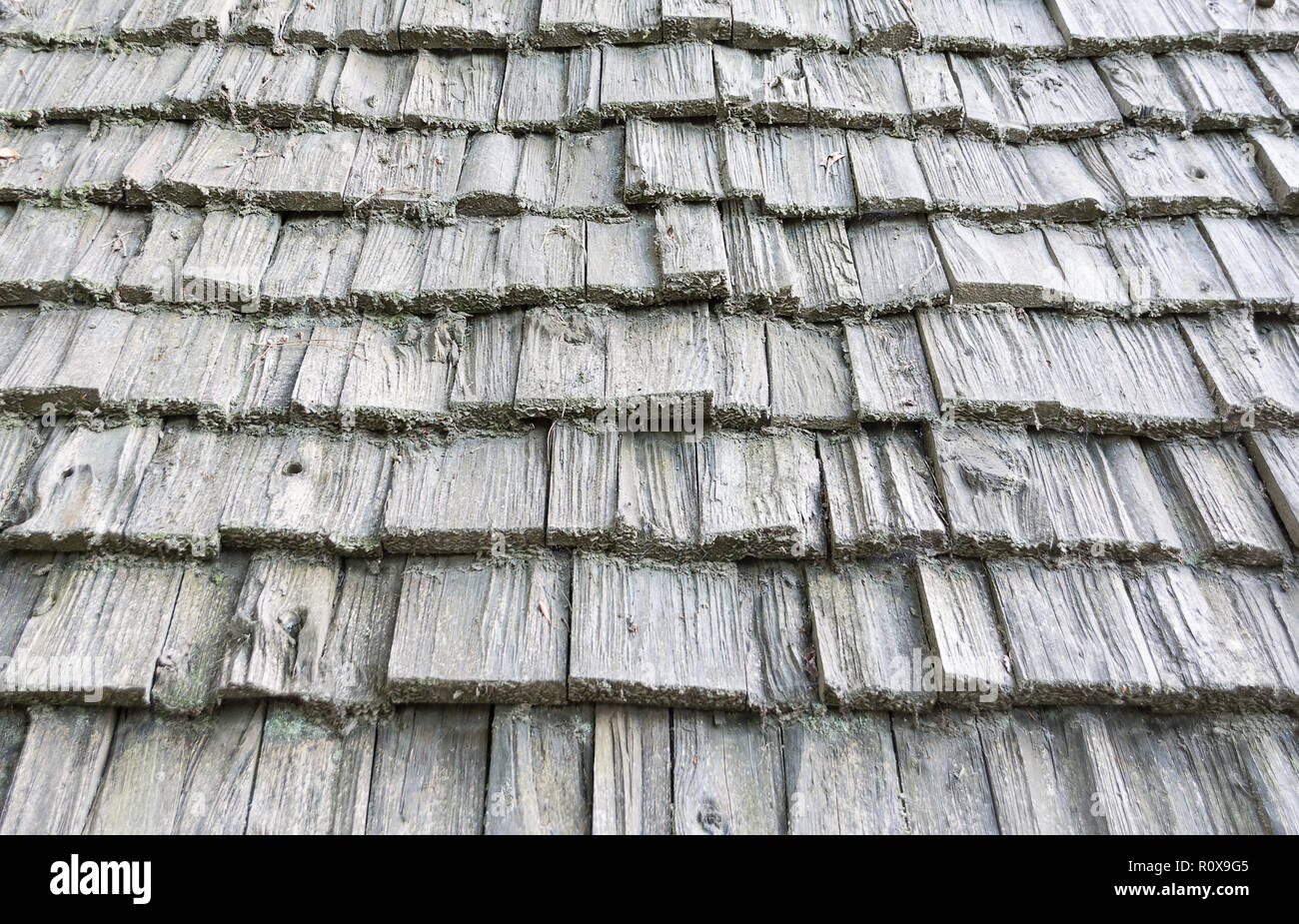 Old Gray Wooden Shingles Background With Copyspace Stock Photo Alamy