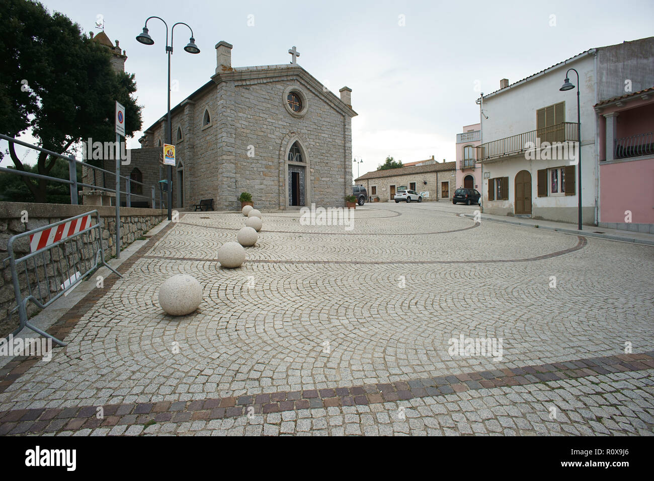 Church S. Vittoria V.M., City of Telti, Gallura, Sardinia, Italy Stock Photo