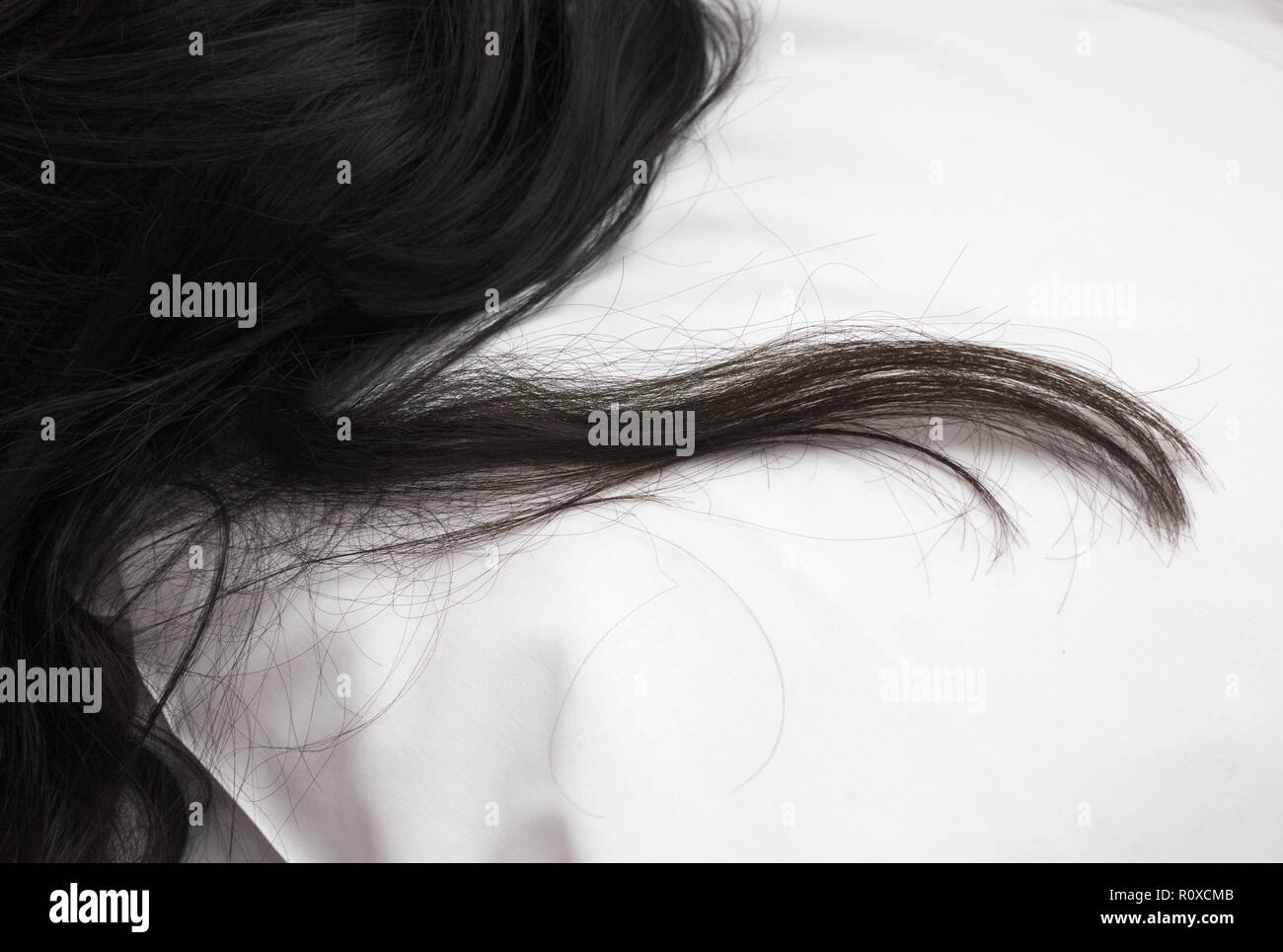 Woman head on pillow hires stock photography and images Alamy