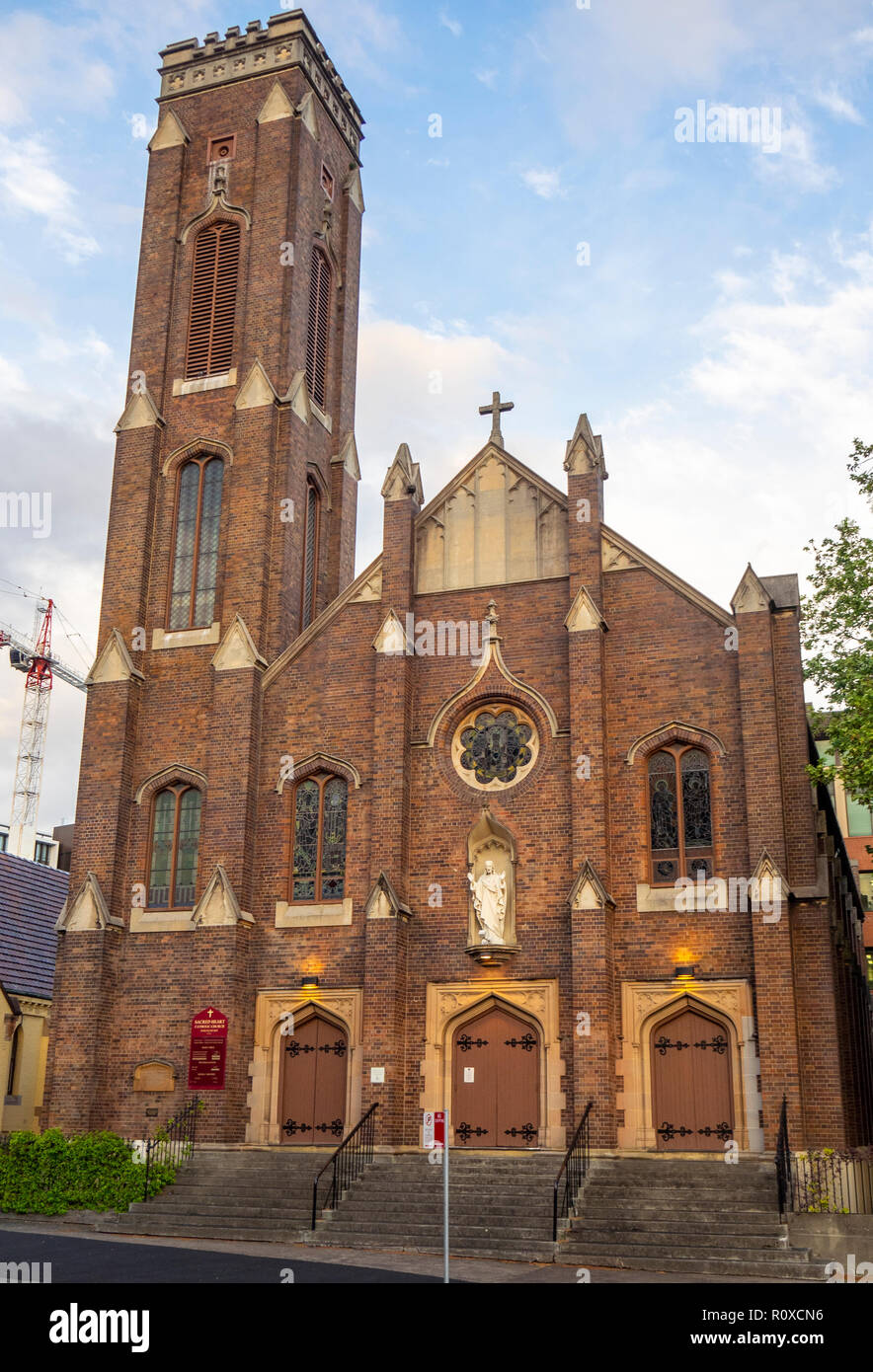 Sacred Heart Roman Catholic Church on Oxford Street Darlinghurst Sydney NSW Australia. Stock Photo